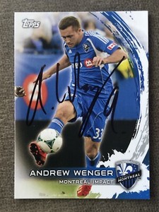 2014 Topps MLS #58 Andrew Wenger Signed Auto