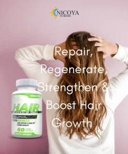 Hair Regeneration, Extreme Biotin Hair Growth, Nutrition, Repair Supplement - Picture 1 of 8