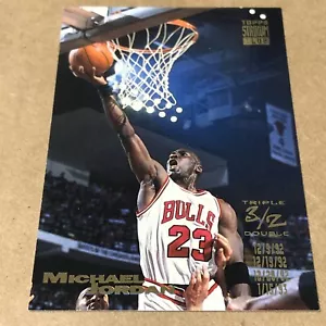 1993 Topps Stadium Club Member #1 Michael Jordan Triple Double SP Bulls 3/2 quasi nuovo - Foto 1 di 6