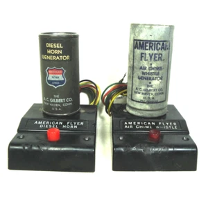 American Flyer S Gauge Air Chime Whistle Controller w Diesel Horn Generator Lot - Picture 1 of 9