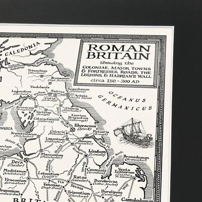 Map of Roman Britain [with mount] - Fine Art by Manuscript Maps - Image 1 of 4