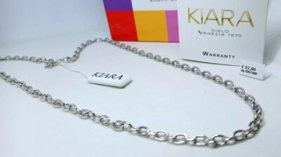 COLLANA DONNA ARGENTO 925,STILE A CATENA,KIARA BY CIELO VENEZIA 1270,LUNGA 42 CM - Immagine 1 di 4