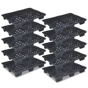 10x Leichtpalette im Euromaß, schwarz, 1200x800x153 mm, Deckfläche durchbrochen - Bild 1 von 4