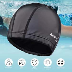 Sombrero de natación antideslizante gorra de piscina con protección para los oídos, para mujeres y hombres, unisex - Imagen 1 de 8