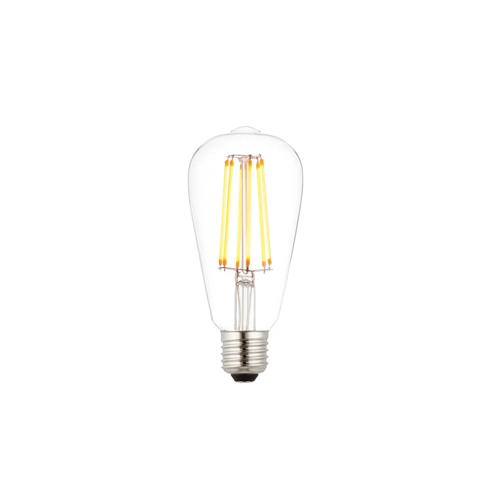SAXBY 6W LED DIMMABLE E27/ES FILAMENT PEAR SHAPE WARM WHITE 1800K 450LM 76803 - Image 1 of 2