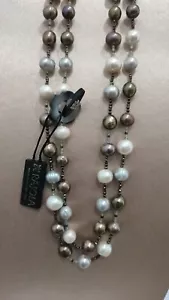 Collana Donna RAJOLA Cecilia - Perle Verdi, Marroni, Avventurina, Ematite, Oro - Foto 1 di 3