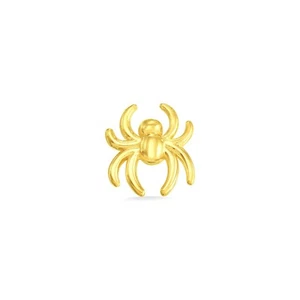 14k Solid Gold Spider Threadless Stud / Top / Body Jewelry/ 25g Threadless Pin - Picture 1 of 3