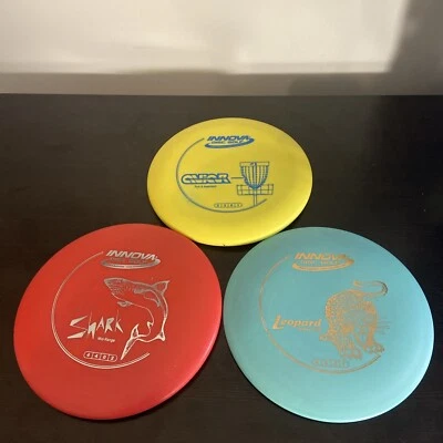 3 Innova Disc Golf, Aviar Putt & Approach/Shark Mid Range/Leopard Fairway Driver - Image 1 of 4