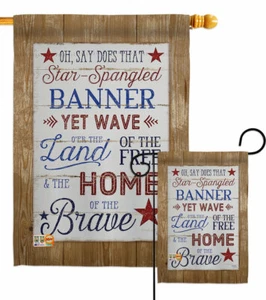 Bandiera da giardino orgoglio stella strisce regalo decorativo patriottico striscione da giardino - Foto 1 di 17