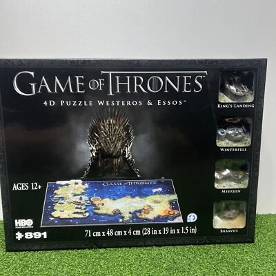 GAME OF THRONES Westeros & Essos Map 4D Puzzle w/ Mini Winterfell & City Models - Image 1 of 4