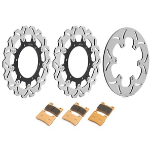 for Yamaha Front Rear Brake Rotors Discs Pads VMX 12 V-Max 1200 1993-2007 2006 - Picture 1 of 13