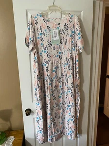 Maxi abito casual YesNo ROSA, lettino, abito con tasche. Nuovo con etichette XXL - Foto 1 di 3