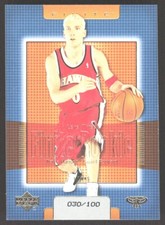 2003-04 Upper Deck Finite Gold Travis Hansen 030/100 Atlanta Hawks #210