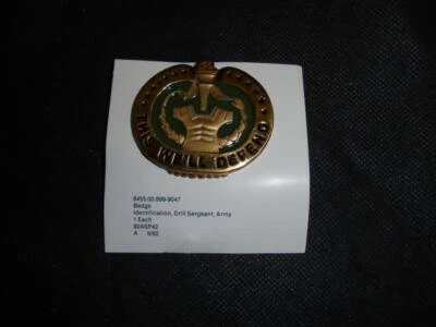 Genuine issue US Army Drill Sergeant Qualification Identification Badge - Image 1 of 2