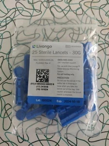 NEW Package,(20) pks 25 unopened 500 Sterile Lancets, Livongo,Diabetes Testing - Picture 1 of 1