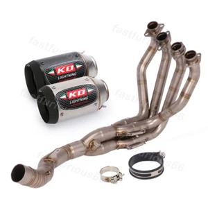 Exhaust System Muffler Header Link Pipe For Kawasaki Z1000 10-2025 Z1000SX 10-19 - Picture 1 of 14