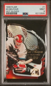 ED BELFOUR 1996-97 FLEER FLAIR HOT GLOVES SP PSA 9 MINT POP 3 BLACKHAWKS - Picture 1 of 1