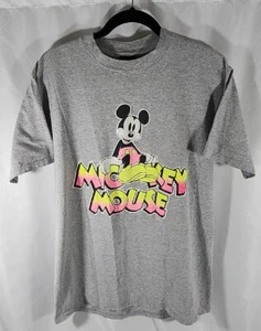 1990’s Vintage Mickey Unlimited Disney Mickey Mouse T-Shirt Size Large Gray  - Picture 1 of 9