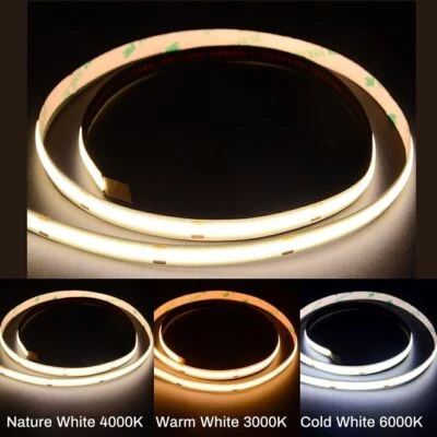 Cob Led Strip Lights 12V 1M2M3M4M5M10M Led Light For Room Bedroom Kitchen Ramada - Image 1 of 4
