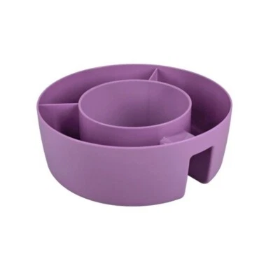 Set Of 2 Purple SNACK BOWL Fits Over Your Mug & Handle 4" Opening 7" Across Foto 1 de 4