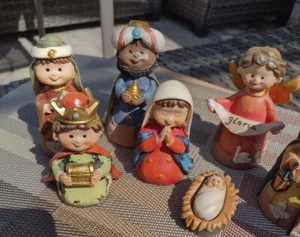 NATIVITY SET KIDS CHILDREN JUVENILE 9 PIECE CELEBRATE IT ORIGINAL BOX CHRISTMAS - Picture 1 of 23