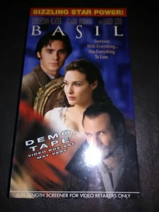 Basil RARE Demo Tape Screener 1998 VHS sexy Claire Forlani Christian Slater NEW - Picture 1 of 1