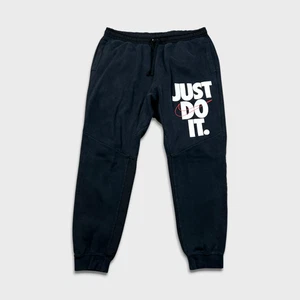 Nike Sportswear Sweatpants Mens XL Black Swoosh Just Do It Fleece Gym Jogger - Picture 1 of 12