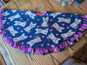 Selbstgemachter Kleinkind Autositz Cape Rosa mit Hundefleece - Bild 1 von 6