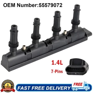 IGNITION COIL PACK FOR VAUXHALL ADAM ASTRA J CORSA D MERIVA B 1.2 1.4 55579072 - Picture 1 of 9