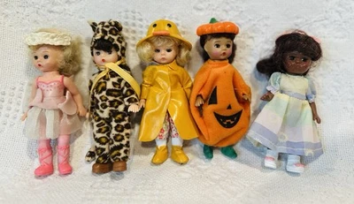 Lot Of 5 Nancy Ann Storybook Dolls-vintage Cute Costumes - Image 1 of 2