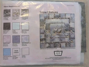 Snow Chateau By Marinda Stewart Michael Miller Fabrics Quilt Kit 50"x50" Cabin - Picture 1 of 15