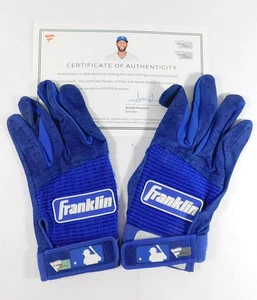 2019 Signed Amed Rosario Game-Used Blue Franklin Batting Gloves COA #AA0054240 - Picture 1 of 4