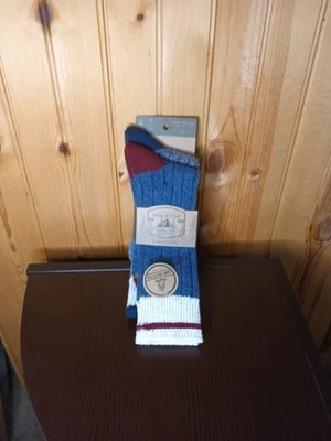 Meias masculinas Goldtoe Camp tamanho 6-12.5 listradas pano tripulação acampamento 2 pares  - Imagem 1 de 4