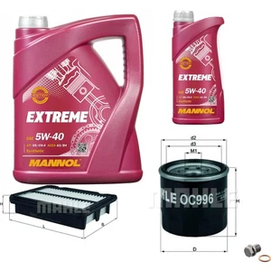 Mahle Inspección Set 6L mannol 5W-40 Extremo para Chevrolet Aveo Sedán - Imagen 1 de 8