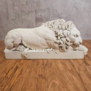 Canova's Crouching Lion St Peters Replica Stone Ornament by Artforum 30cm+ 4kg - Picture 1 of 19