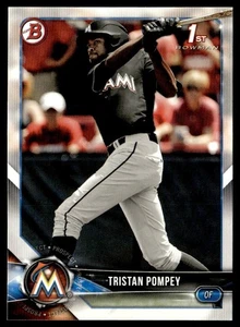 2018 Bowman Draft Tristan Pompey Miami Marlins #BD-129 - Picture 1 of 2