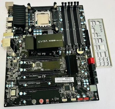 EVGA X58 SLI3 131-GT-E767-ET Socket 1366 (LGA1366) With Intel i7-950 CPU & I/O - Image 1 of 4