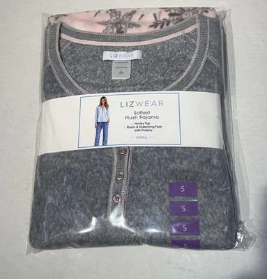 Nuevo con etiquetas Juego de pijama de felpa polar más suave Lizwear 2 piezas talla S (6-8) gris nuevo en paquete Foto 1 de 4