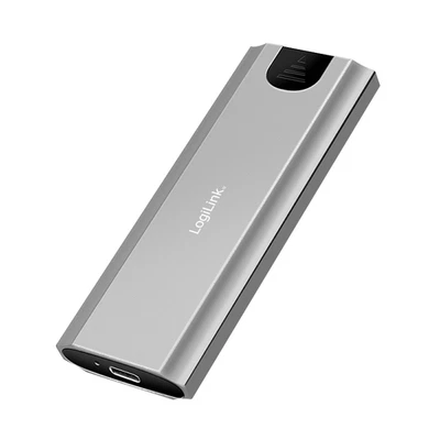 LOGILINK 10Gbps M.2 NVMe SATA USB-A+C 3.2 GEN 2 Adapter Externes SSD Gehäuse Case Silber