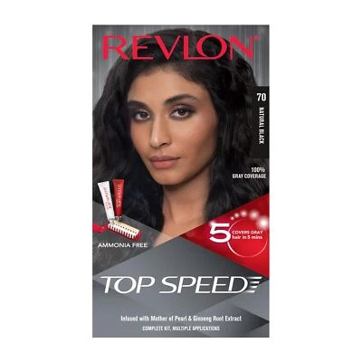 Revlon Top Speed Haarfarbe Für Frauen 180g - Natürliches Schwarz 70, 180g - Bild 1 von 4