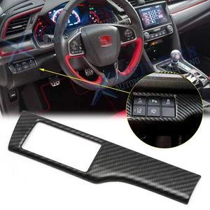 Carbon Fiber Style Headlight Switch Button Cover Trim For Honda Civic 2016-2021 - Picture 1 of 10