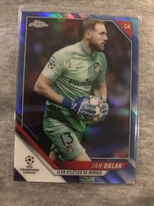 2021-22 TOPPS CHROME CHAMPIONS LEAGUE JAN OBLAK BLUE REFRACTOR #D /150 - Imagen 1 de 2