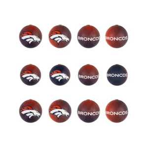 Adornos de Pelota de Navidad de los Denver Broncos Set de 12 NFL Football Team Sports America - Imagen 1 de 6