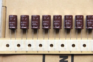 Nippon Chemi-Con Radial Lead KXJ Capacitors, 2.2uF, 450V – EKXJ451ETD2R2MJ16S - Picture 1 of 4