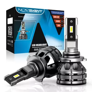 NOVSIGHT 80W 15000LM 9006 HB4 LED Headlight Bulbs 6500K White High Beam Lamp US - Imagen 1 de 10