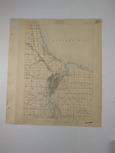 1919 Bay City MI Michigan USGS Topographic Original Map 20x17 RARE - Picture 1 of 5