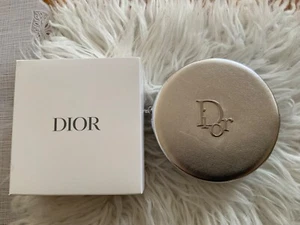 DIOR Beauty Silver Round Makeup Pouch New! Authentic! - Picture 1 of 4