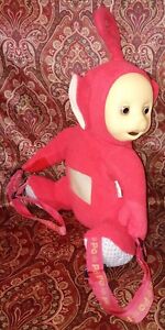 Teletubbies Plush Backpack Full Body PO Red Adjustable Straps Large 18" EUC TOY