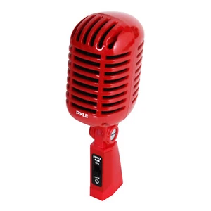 Klassisches dynamisches Gesangsmikrofon im Retro-Vintage-Stil mit 16 Fuß XLR-Kabel (rot) - Bild 1 von 1