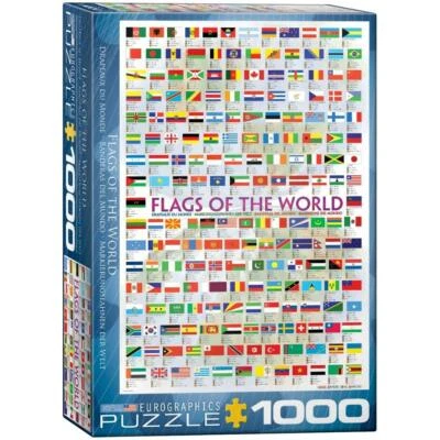 Eurographics Jigsaw Puzzle; Flags of the World;  1,000 pcs - Image 1 of 2